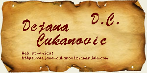 Dejana Čukanović vizit kartica